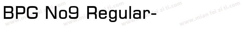 BPG No9 Regular字体转换